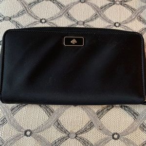 kate spade black nylon wallet
